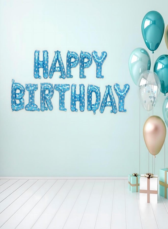 Juzfun لافتة عيد ميلاد سعيد من جوزفن، مقاس 16 بوصة، قلب أزرق، قابلة لإعادة الاستخدام، تُعلق على الحائط | دعائم تصوير لتزيين حفلات الحروف الأبجدية - Image 3